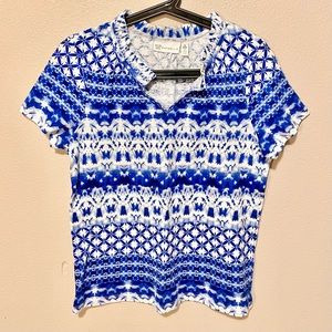 Rafaela Cobalt and Whit T-Shirt